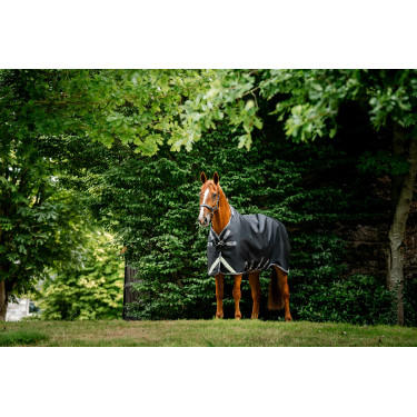 Horseware Rambo 1680D Turnout 450g VL deken Zwart / storm / zilvergrijs