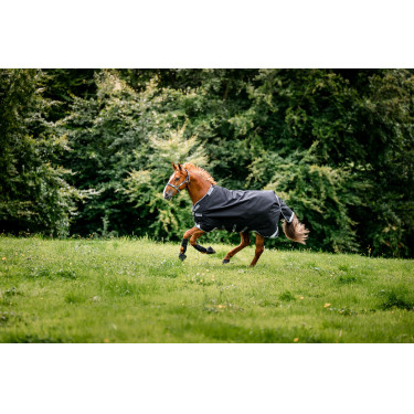 Horseware Rambo 1680D Turnout 450g VL deken Zwart / storm / zilvergrijs