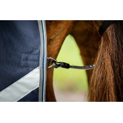 Couverture Horseware Rambo 1680D Turnout 50g Marine / orage / gris argent Bleu marine