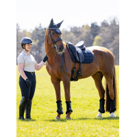 Tapis de selle LeMieux Square de dressage Self-Cool 3D Marine Bleu marine