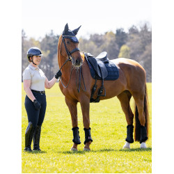Tapis de selle LeMieux Square de dressage Self-Cool 3D Marine Bleu marine