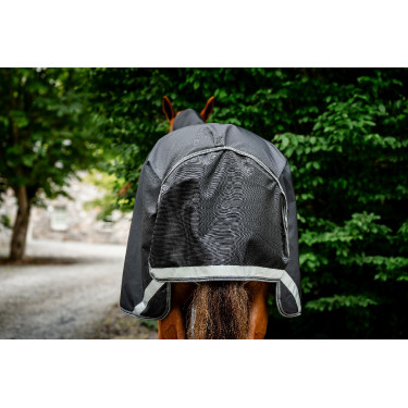 Couverture Horseware Rambo 1680D Turnout Plus 100g Noir / orage / gris argent Couverture Horseware Rambo 1680D Turnout Plus 100g Noir / orage / gris argent