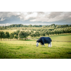 Horseware Rambo 1680D Turnout Plus 100g deken Marine / onweer / zilvergrijs Marineblauw