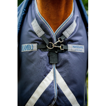 Horseware Rambo Duo Ripstop Plus Turnout Bundel (100g + 100g + 200g) Marine / onweer / zilvergrijs Marineblauw