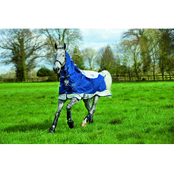 Couverture Horseware Rambo Summer Series V-Front Marine / gris Bleu Couverture Horseware Rambo Summer Series V-Front Marine / gris Bleu