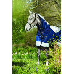 Couverture Horseware Rambo Summer Series V-Front Marine / gris Bleu Couverture Horseware Rambo Summer Series V-Front Marine / gris Bleu