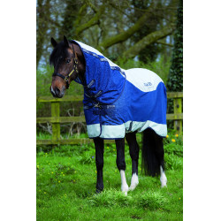 Couverture Horseware Rambo Summer Series V-Front Marine / gris Bleu Couverture Horseware Rambo Summer Series V-Front Marine / gris Bleu