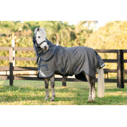 Horseware Rhino Hexstop Plus Poney Turnout 0g deken Grijs / indigo / marineblauw Horseware Rhino Hexstop Plus Poney Turnout 0g deken Grijs / indigo / marineblauw