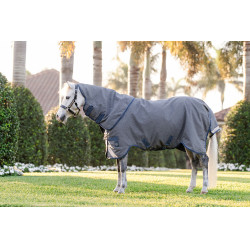 Couverture Horseware Rhino Hexstop Plus Poney Turnout 100g Gris / indigo / marine Couverture Horseware Rhino Hexstop Plus Poney Turnout 100g Gris / indigo / marine