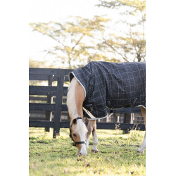 Couverture Horseware Rhino Wug Poney Turnout 100g Noir / carreaux blanc gris Couverture Horseware Rhino Wug Poney Turnout 100g Noir / carreaux blanc gris