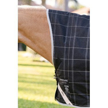 Horseware Rhino Wug Poney Turnout 250g VL deken Zwart / wit-grijze ruiten