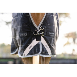 Horseware Rhino Wug Poney Turnout 250g VL deken Zwart / wit-grijze ruiten