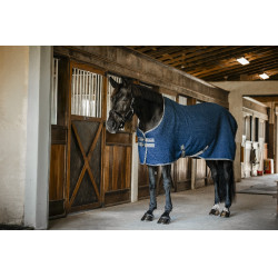 Horseware Rambo Techni Waffle Cooler zweetdeken Marine / onweer / zilvergrijs Marineblauw
