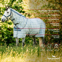 Vliegwerende halsbescherming Horseware Newmarket Marine witney Marineblauw