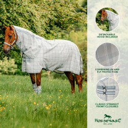Couvre-cou anti-mouches Horseware Newmarket Charbon de bois witney Gris Couvre-cou anti-mouches Horseware Newmarket Charbon de bois witney Gris