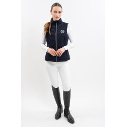 Mouwloos vest Harcour Pola dames Marine / wit Blauw