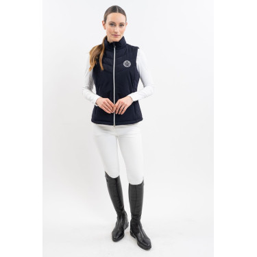 Mouwloos vest Harcour Pola dames Marine / wit Blauw