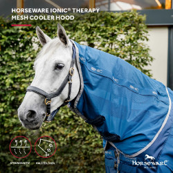 Couvre-cou Horseware Ionic Therapy Mesh Cooler Bleu imperial / argent / marine Couvre-cou Horseware Ionic Therapy Mesh Cooler Bleu imperial / argent / marine