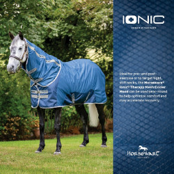 Couvre-cou Horseware Ionic Therapy Mesh Cooler Bleu imperial / argent / marine Couvre-cou Horseware Ionic Therapy Mesh Cooler Bleu imperial / argent / marine