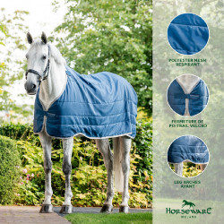 Liner Horseware Ionic Therapy 50g Bleu imperial / argent /Marine Blauw Liner Horseware Ionic Therapy 50g Bleu imperial / argent /Marine Blauw