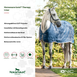 Liner Horseware Ionic Therapy 50g Bleu imperial / argent /Marine Blauw Liner Horseware Ionic Therapy 50g Bleu imperial / argent /Marine Blauw