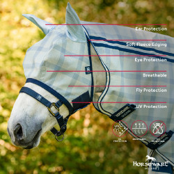 Horseware Newmarket vliegenmaskers Marine witney Marineblauw Horseware Newmarket vliegenmaskers Marine witney Marineblauw