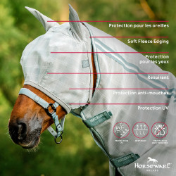 Horseware Newmarket vliegenmaskers Houtskool witney Grijs Horseware Newmarket vliegenmaskers Houtskool witney Grijs