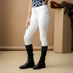 Pantalon Horseware AA Aria patch genoux taille mi haute Blanc Pantalon Horseware AA Aria patch genoux taille mi haute Blanc