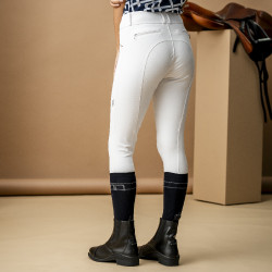 Pantalon Horseware AA Aria patch genoux taille mi haute Blanc Pantalon Horseware AA Aria patch genoux taille mi haute Blanc