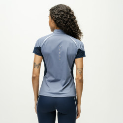 Polo 1/4 rits Horseware Stamina korte mouwen Blauw Polo 1/4 rits Horseware Stamina korte mouwen Blauw