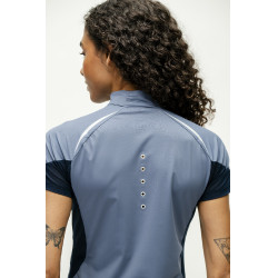 Polo 1/4 rits Horseware Stamina korte mouwen Blauw Polo 1/4 rits Horseware Stamina korte mouwen Blauw