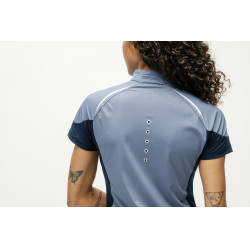 Polo 1/4 rits Horseware Stamina korte mouwen Blauw Polo 1/4 rits Horseware Stamina korte mouwen Blauw