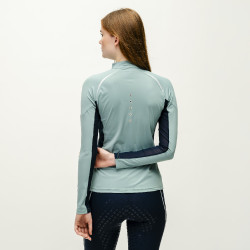 Polo 1/4 rits Horseware Stamina lange mouwen Braaf Blauw