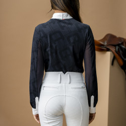 Polo de concours Horseware AA Alcina manches longues Charbon de bois Gris Polo de concours Horseware AA Alcina manches longues Charbon de bois Gris