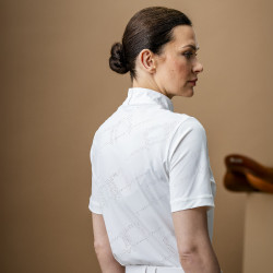 Polo de concours Horseware AA Elena manches courtes Blanc