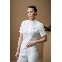 Polo de concours Horseware AA Elena manches courtes Blanc