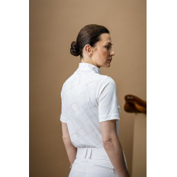 Polo de concours Horseware AA Elena manches courtes Blanc