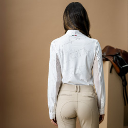 Polo de concours Horseware AA Elena manches longues Blanc Polo de concours Horseware AA Elena manches longues Blanc