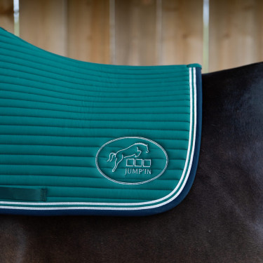 Jump'In Balthazar zadeldek Groen / marineblauw Jump'In Balthazar zadeldek Groen / marineblauw
