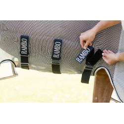 Vliegendeken Horseware Rambo Protector Fieldsafe Zilver / marine