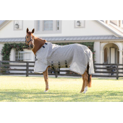 Chemise anti-mouches Horseware Rambo Protector Fieldsafe Argent / marine Chemise anti-mouches Horseware Rambo Protector Fieldsafe Argent / marine
