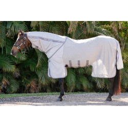 Couvre-cou anti-mouches Amigo Horseware Bug Buster Argent / gris titanium / argent Couvre-cou anti-mouches Amigo Horseware Bug Buster Argent / gris titanium / argent