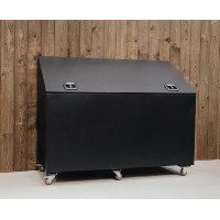 Bac à aliments en aluminium Grooming Deluxe by Kentucky sur roues Noir