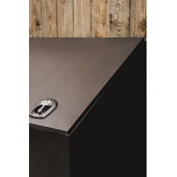 Bac à aliments en aluminium Grooming Deluxe by Kentucky sur roues Noir