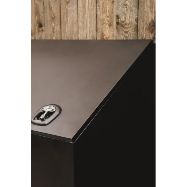 Bac à aliments en aluminium Grooming Deluxe by Kentucky sur roues Noir