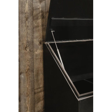 Bac à aliments en aluminium Grooming Deluxe by Kentucky sur roues Noir