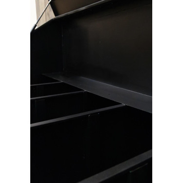 Bac à aliments en aluminium Grooming Deluxe by Kentucky sur roues Noir