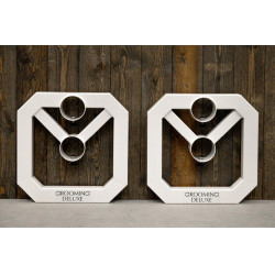 Cavaletti aluminium Square Grooming Deluxe by Kentucky par 2 Blanc