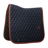 Tapis de selle Kentucky Onion quilt Leather Neon Marine Bleu marine