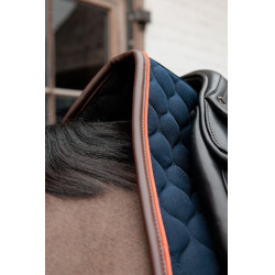 Zadeldoek Kentucky Onion quilt Leer Neon Marine Marineblauw